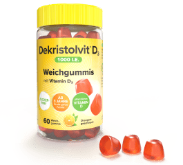 Jetzt neu:Dekristolvit® D3 1000 I.E. WeichgummisStärken das Immunsystem*